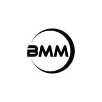 design de logotipo de letra bmm na ilustração. logotipo vetorial, desenhos de caligrafia para logotipo, pôster, convite, etc. vetor