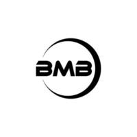 design de logotipo de carta bmb na ilustração. logotipo vetorial, desenhos de caligrafia para logotipo, pôster, convite, etc. vetor