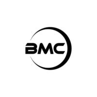design de logotipo de carta bmc na ilustração. logotipo vetorial, desenhos de caligrafia para logotipo, pôster, convite, etc. vetor