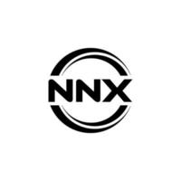 design de logotipo de carta nnx na ilustração. logotipo vetorial, desenhos de caligrafia para logotipo, pôster, convite, etc. vetor