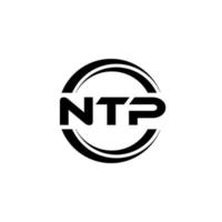 design de logotipo de carta ntp na ilustração. logotipo vetorial, desenhos de caligrafia para logotipo, pôster, convite, etc. vetor