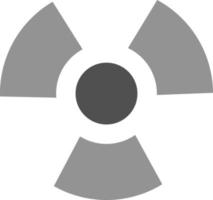 sinal radioativo, ilustração de ícone, vetor em fundo branco