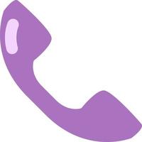 telefone roxo, ilustração, vetor em um fundo branco.