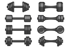 Conjunto de ícones dumbell vetor