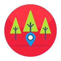 um ícone de design exclusivo da localização do parque vetor