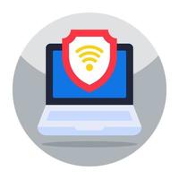 ícone de design plano de segurança na internet vetor