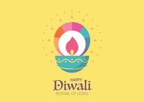 design de cartazes do festival hindu diwali feliz vetor