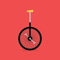 bicicleta de circo de uma roda vetor