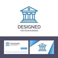 cartão de visita criativo e modelo de logotipo instituição bancária dinheiro ilustração vetorial de irlanda vetor