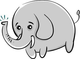 um elefante triste, ilustração vetorial ou colorida. vetor