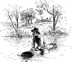 espião confederado, ilustração vintage vetor