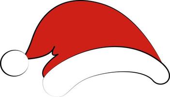 chapéu de Natal, ilustração, vetor em fundo branco.