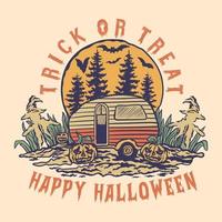 logotipo de feliz dia das bruxas. festa de halloween, abóbora de símbolos de halloween desenhada, design de logotipo, ilustração vetorial vetor