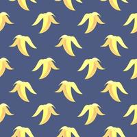 casca de banana, padrão perfeito sobre um fundo azul. vetor
