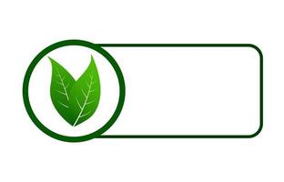 logotipo do ícone verde eco. ir rótulo verde. licença verde, coroa de distintivos, elemento vegetal. ilustração vetorial. eps 10. vetor