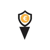 modelo de design de ilustração de ícone de vetor de dinheiro euro - vetor