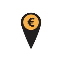 modelo de design de ilustração de ícone de vetor de dinheiro euro - vetor