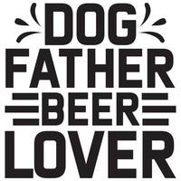 cão pai amante de cerveja vetor