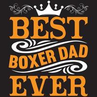 melhor pai boxeador de todos os tempos vetor