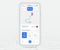 mapear navegação gps ux conceito de interface do usuário, ponto de destino do aplicativo de mapa de smartphone na tela, navegação no mapa de pesquisa de aplicativos, mapa de tecnologia, mapas de navegação da cidade, entregador, rua, faixa, vetor de localização