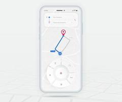 conceito de interface do usuário do aplicativo de navegação gps de mapa, aplicativo de mapa móvel, navegação de mapa de pesquisa de aplicativo de smartphone, mapa de tecnologia, mapas de navegação da cidade, rua da cidade, rastreamento por gps, rastreador de localização, vetor