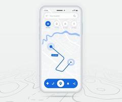 mapear navegação gps ux conceito de interface do usuário, aplicativo de mapa de smartphone e localização de destino na tela, navegação no mapa de pesquisa de aplicativos, mapa de tecnologia, mapas de navegação da cidade, rua da cidade, rastreamento, localização, vetor