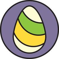 ovo de páscoa com decoração, ilustração, vetor em um fundo branco.