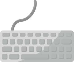 teclado cinza, ilustração, vetor em fundo branco