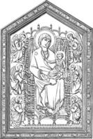 madonna da gravura vintage da igreja de santa maria novella. vetor