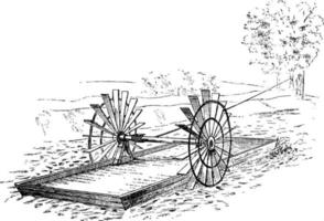 rodas de pás, ilustração vintage vetor