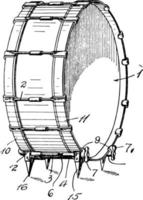 suporte de bateria, ilustração vintage. vetor