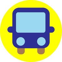 ônibus azul, ilustração, vetor, sobre um fundo branco. vetor