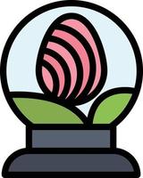 modelo de logotipo de negócios de páscoa de ovo de globo de vidro cor lisa vetor