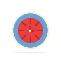 relógio temporizador relógio fundo círculo abstrato global ícone de cor plana vetor