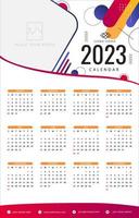 modelo de calendário formal de negócios vetor