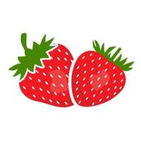 ilustração em vetor de objeto de comida de fruta morango. ícone de jardim de morango. ilustração vetorial.