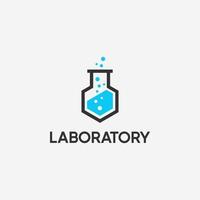 inspiração de design de logotipo de laboratório vetor