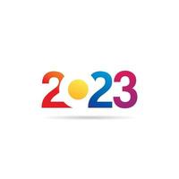 2023. 2023 ano. 2023 design de texto. feliz ano novo 2023. ilustração de desenho vetorial 2023. tipografia de design de número 2023 para pôster, modelo, banner ou cartão de felicitações para feliz ano novo vetor