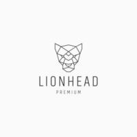 modelo de design de ícone de logotipo de cabeça de leão vetor