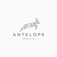 modelo de design de ícone de vetor de logotipo de antílope