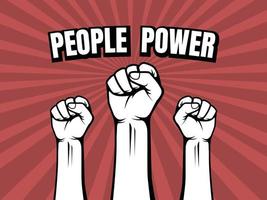 arte de protesto, mão apertada, poder, poder de protesto, poder popular, sinal de símbolo de protesto vetor