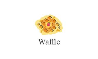 waffle sobremesa comida doce padaria logotipo vetor