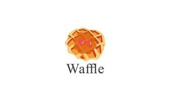 waffle sobremesa comida doce padaria logotipo vetor