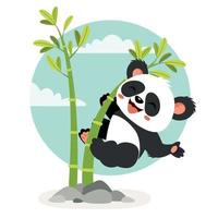 ilustração dos desenhos animados de um panda vetor