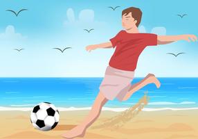 Esporte de futebol de praia vetor