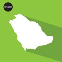 ícone de vetor branco mapa da arábia saudita fundo branco e verde