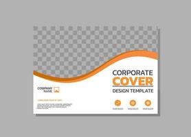 design horizontal de capa de livro corporativo vetor