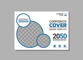 design horizontal de capa de livro corporativo vetor