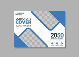 design horizontal de capa de livro corporativo vetor