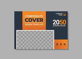 design horizontal de capa de livro corporativo vetor